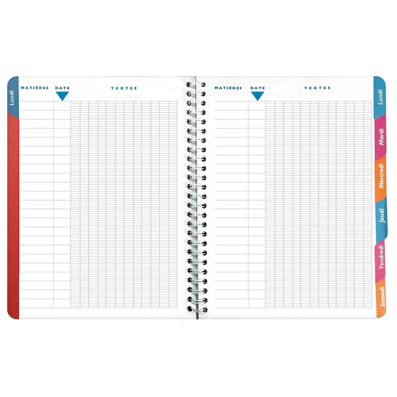 3660942244183-Cahier de textes spiralé Animaux - 17 x 22 cm - disponible dans différentes couleurs - Ex-P_79394629_4-2